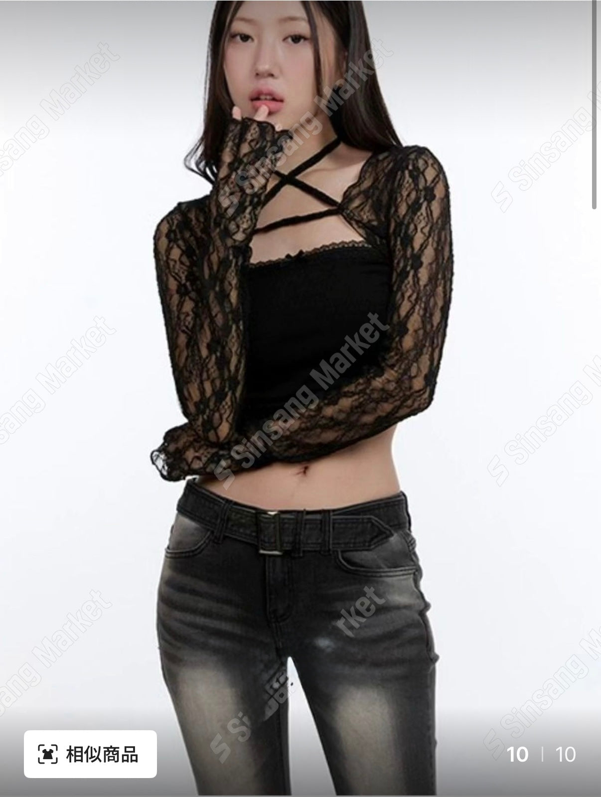 ✿ 蕾絲透膚短外套 ✿