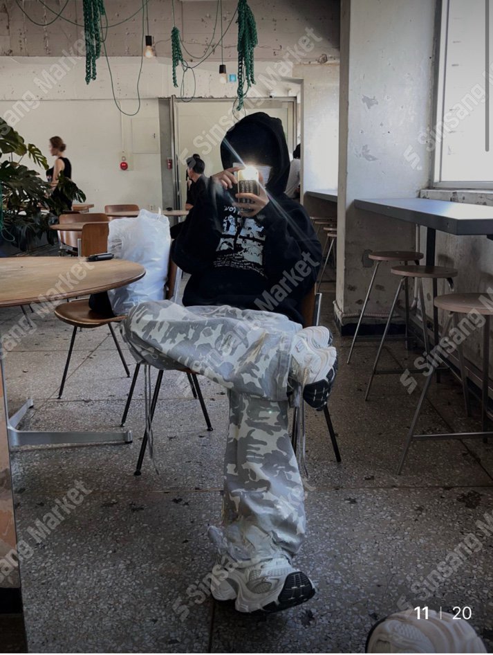 ✿ 型格迷彩白工裝褲 ✿