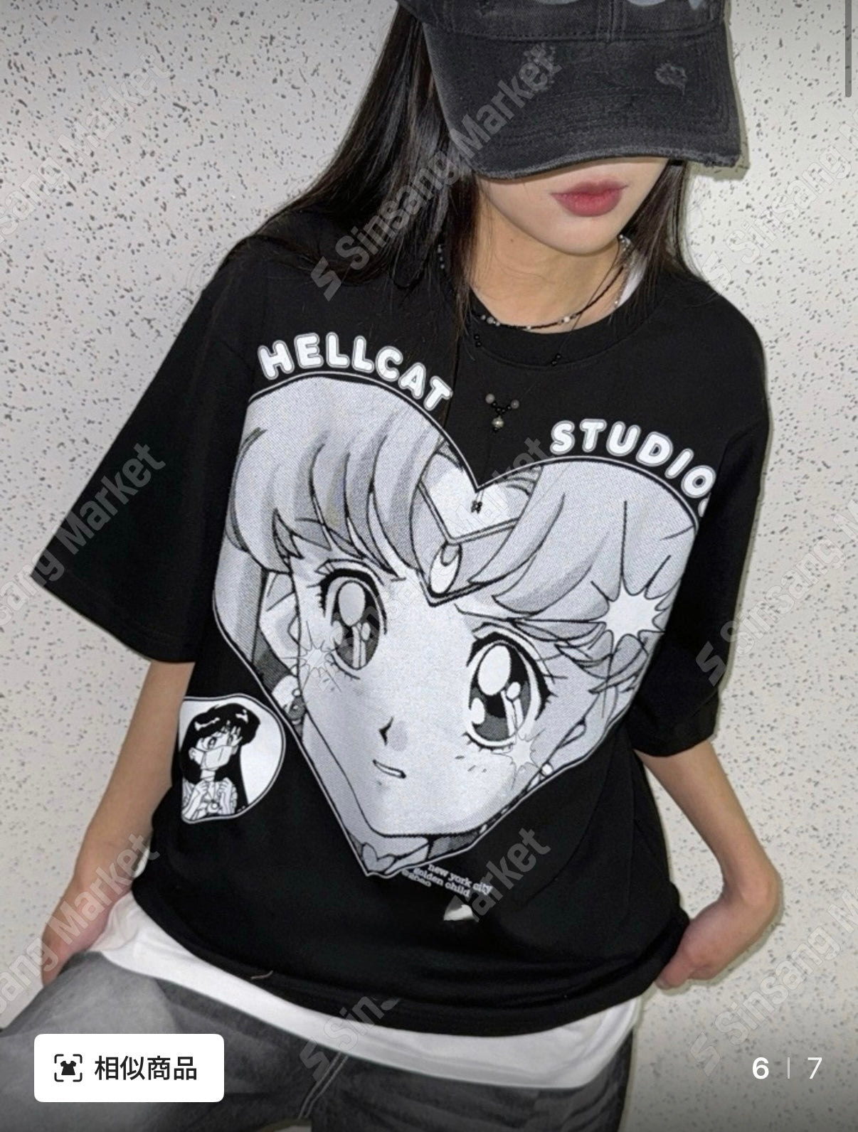 ✿ 美少女可愛大Print Tee ✿