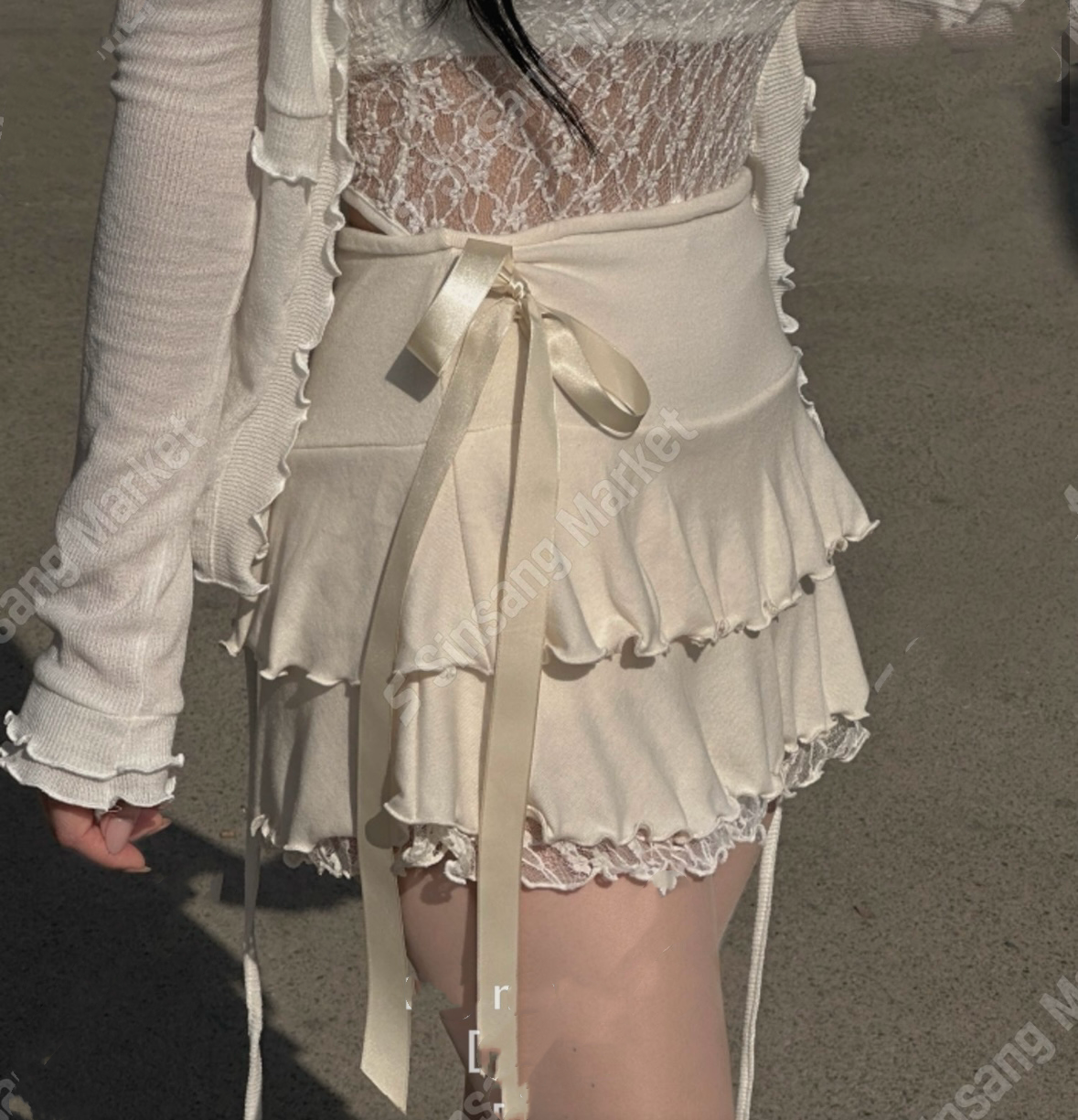 ✿ 蝴蝶結蕾絲迷你裙 ✿