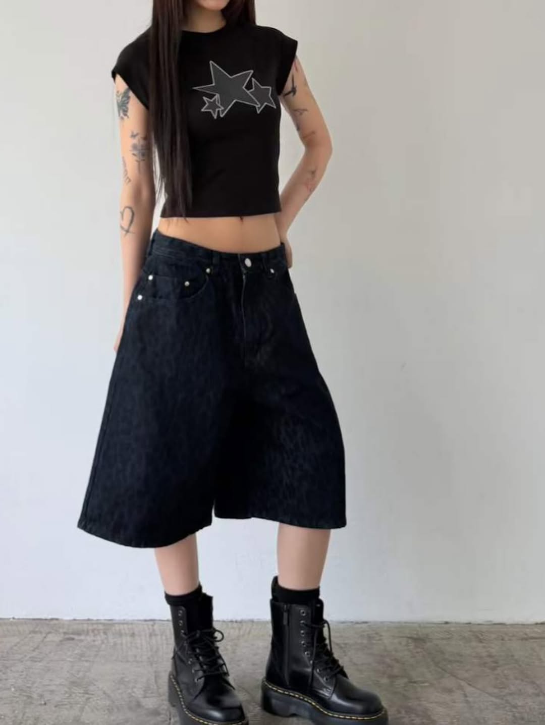 Lace star raglan short-sleeve tshirt