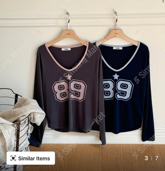 V領休閒美式上衣