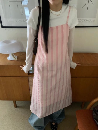 間紋背心長裙