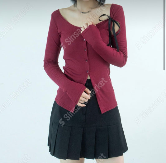 ✿ 蝴蝶結開叉上衣 ✿