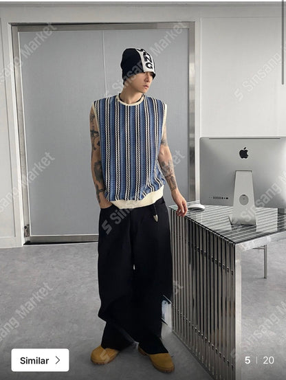 中性間紋韓系背心