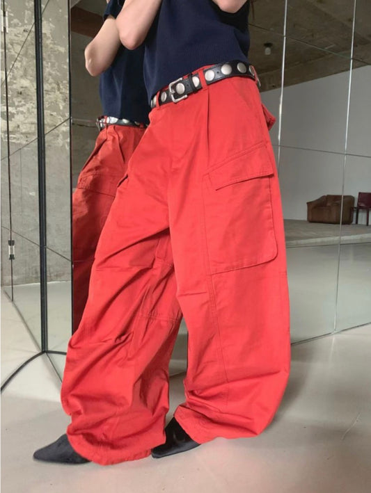 闊腳工裝可束爽料褲￼￼