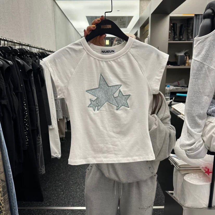 Lace star raglan short-sleeve tshirt