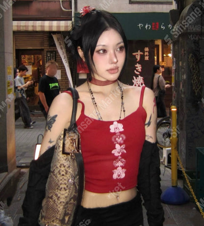 帶胸罩花印背心