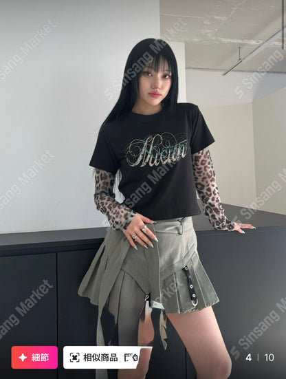 ✿ 疊層豹紋T-shirt ✿