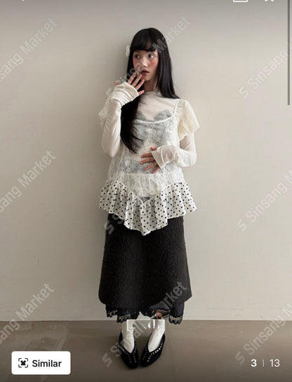 蕾絲波點外搭