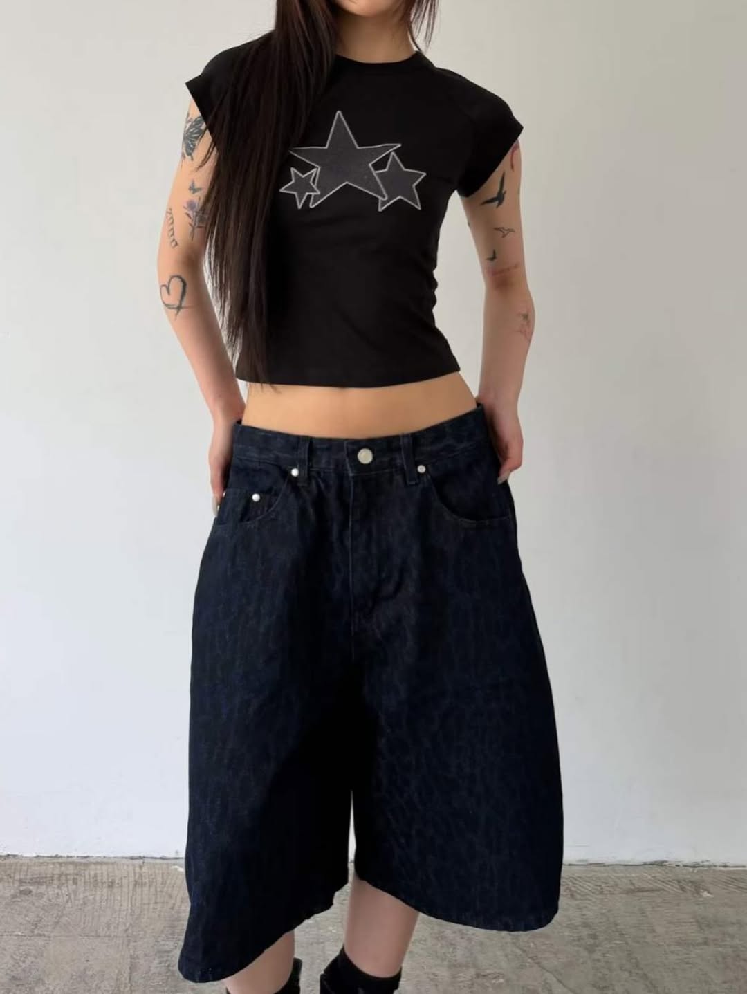 Lace star raglan short-sleeve tshirt