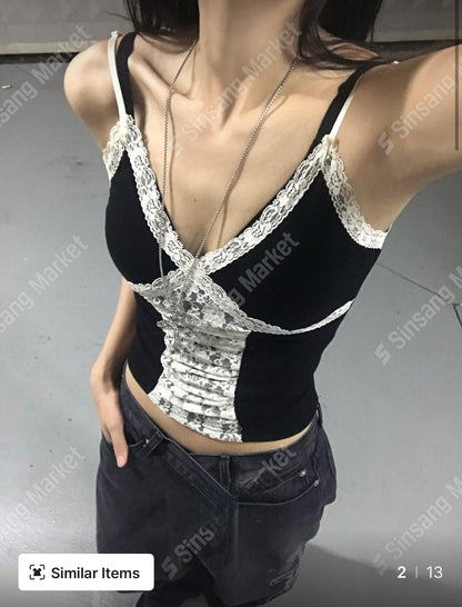 蕾絲暗黑背心