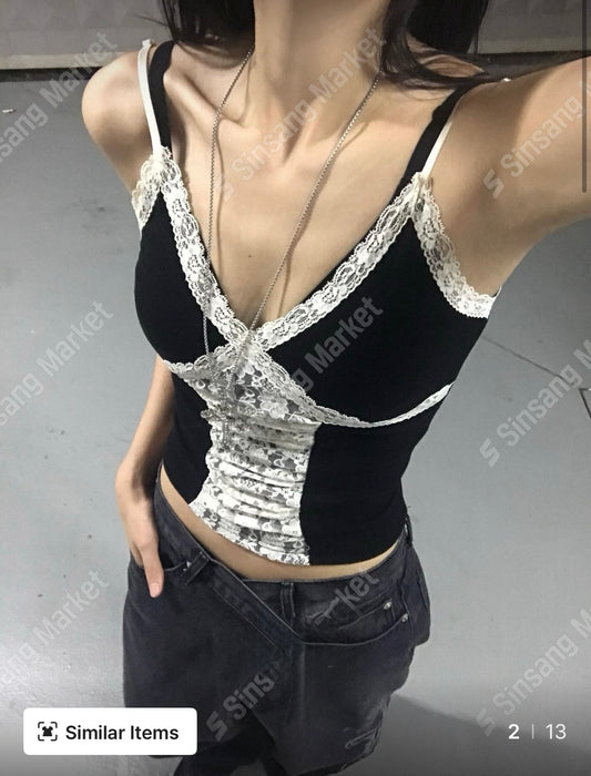 蕾絲暗黑背心